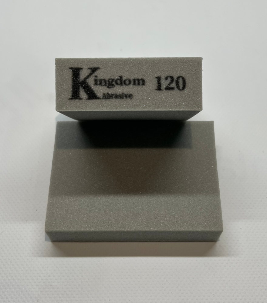 Губка Четырехсторонняя Kingdom Abrasive 120 (Размер 100х70х26 мм)