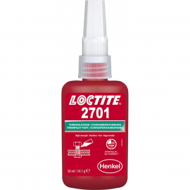 Фиксатор резьбы высокой прочности для неактивных металлов LOCTITE 2701, 50 мл